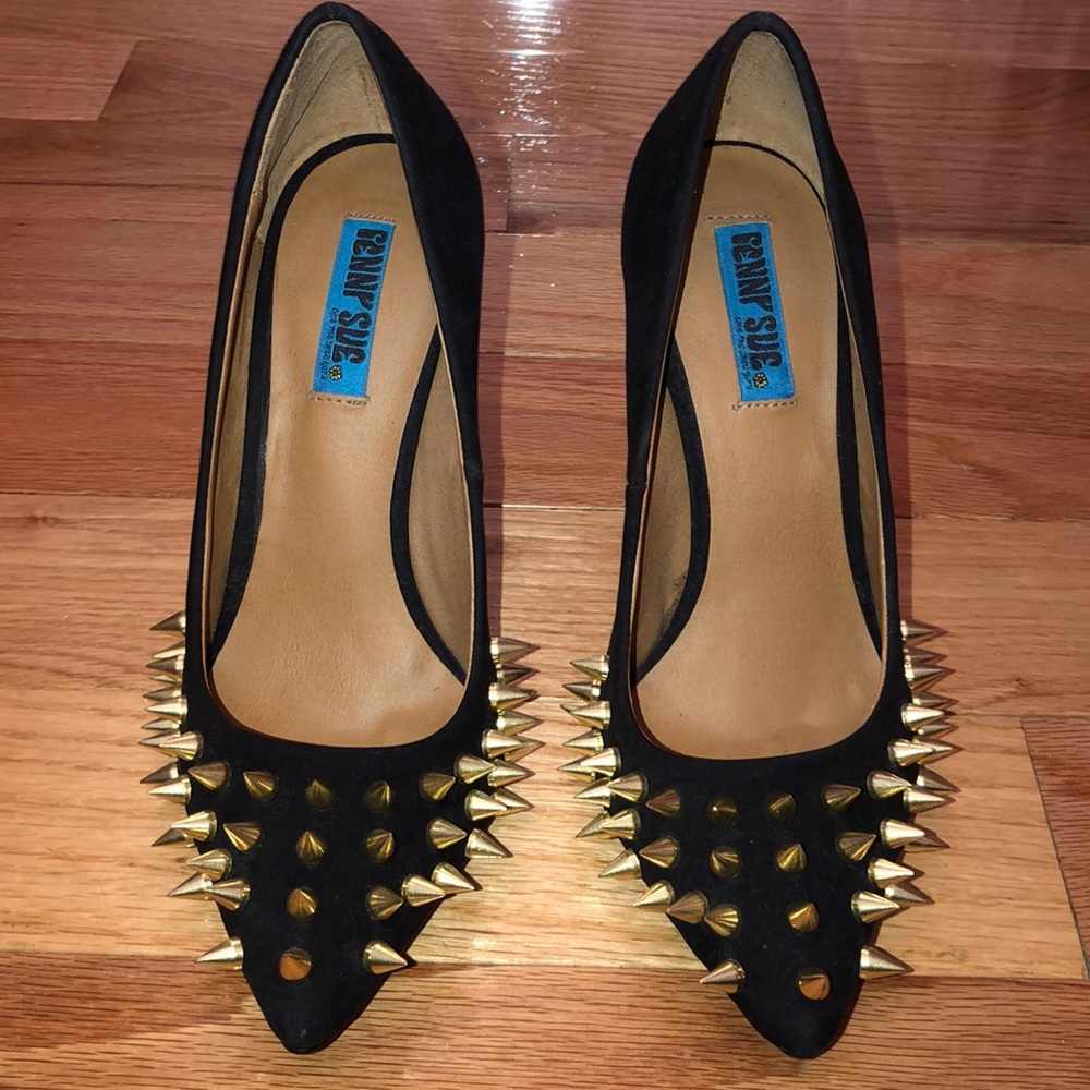 ECU Black Suede Stilettos by Penny Sue - Picture 2 of 4